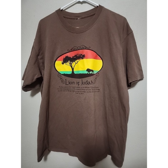 Delta Other - Vintage Rastafari T-Shirt Lion Of Judah Reggae Culture Men's XL XXL ? Distressed